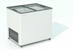 ЛАРЬ МОРОЗИЛЬНЫЙ FROSTOR F 250 С ПРЯМОЕ СТЕКЛО СЕРЫЙ (ПРОПАН)